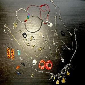 Jewelry Lot Signed, Handmade SemiPrecious Stone, and Costume Jewelry, somerepair
